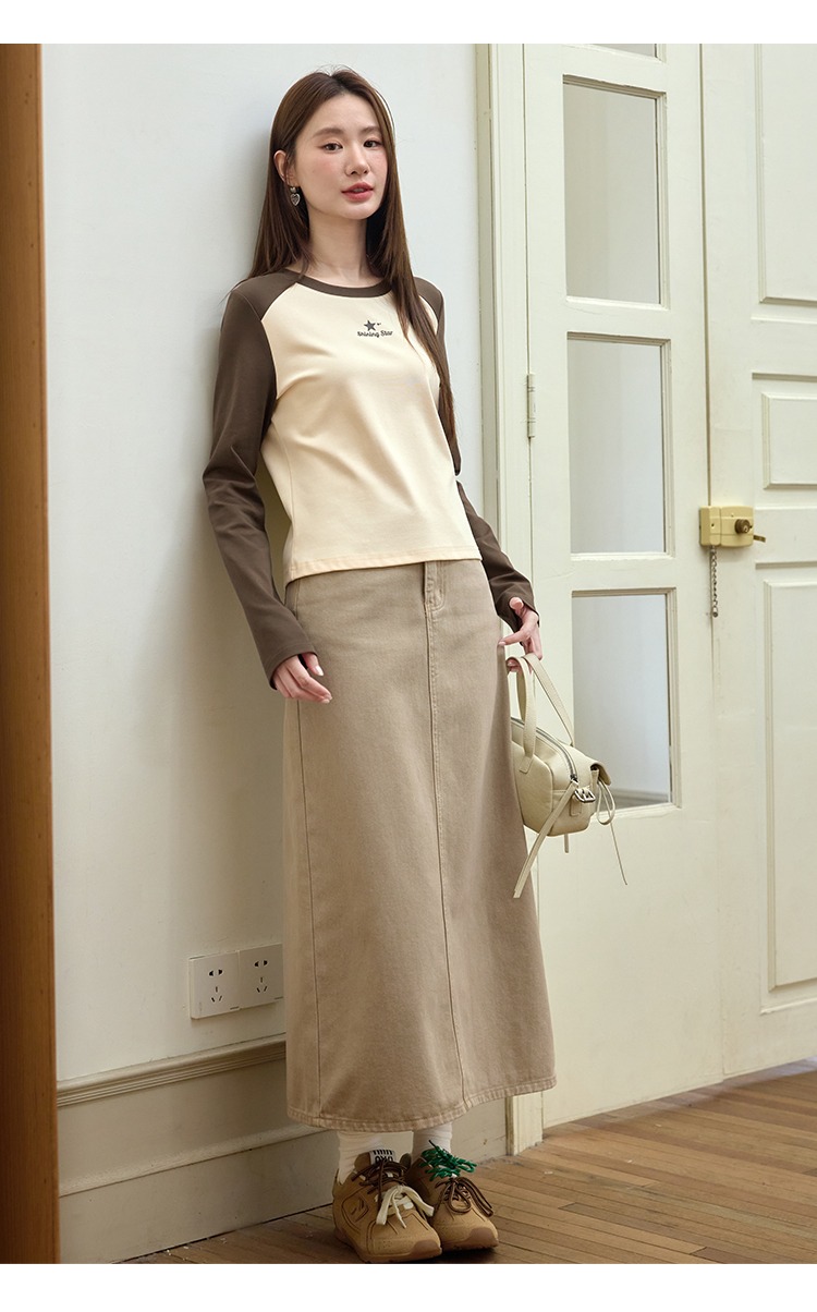 大尺碼胖mm正肩長袖T恤女2025新款秋季打底衫圓領上衣