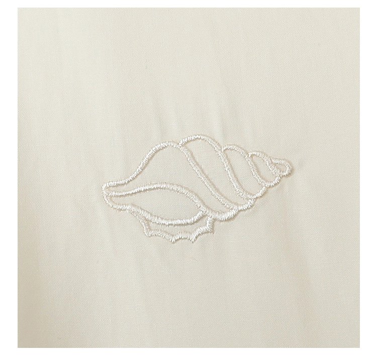 單排扣寬鬆繡襯衫女秋季新款慵懶長袖上衣