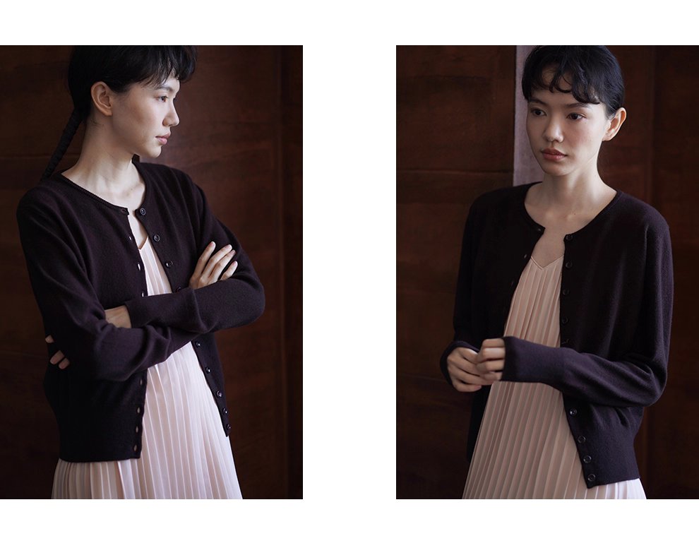 超細美奴羊毛蓬鬆軟糯圓領針織外套寬鬆通勤顯瘦開衫