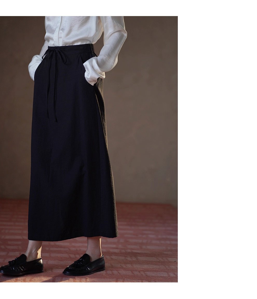 不出錯都會通勤基本款半身裙繫帶顯瘦H型直筒高腰裙女