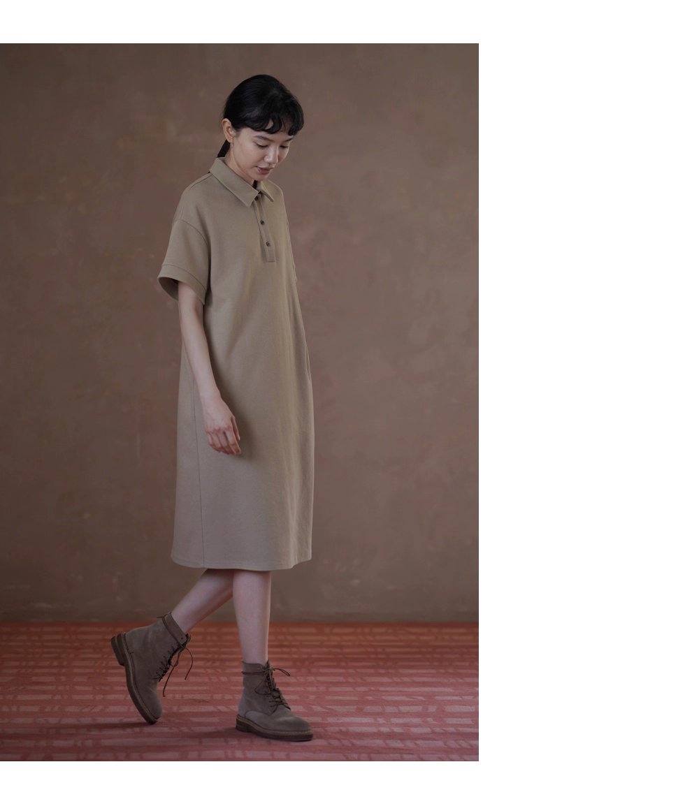 入秋的選擇寬鬆落肩顯瘦不挑人直筒polo領學院風洋裝