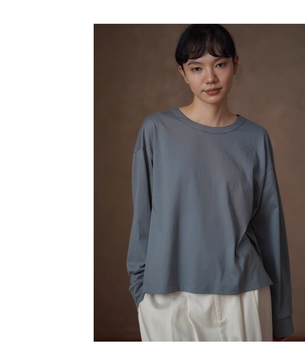 挺闊水洗100棉擦絨手感寬鬆後領口紐扣顯瘦百搭長袖上衣