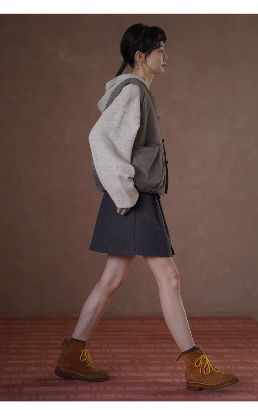 輕量保暖馬甲寬鬆H身型短款疊穿搭檔休閒圓領棉服外套女