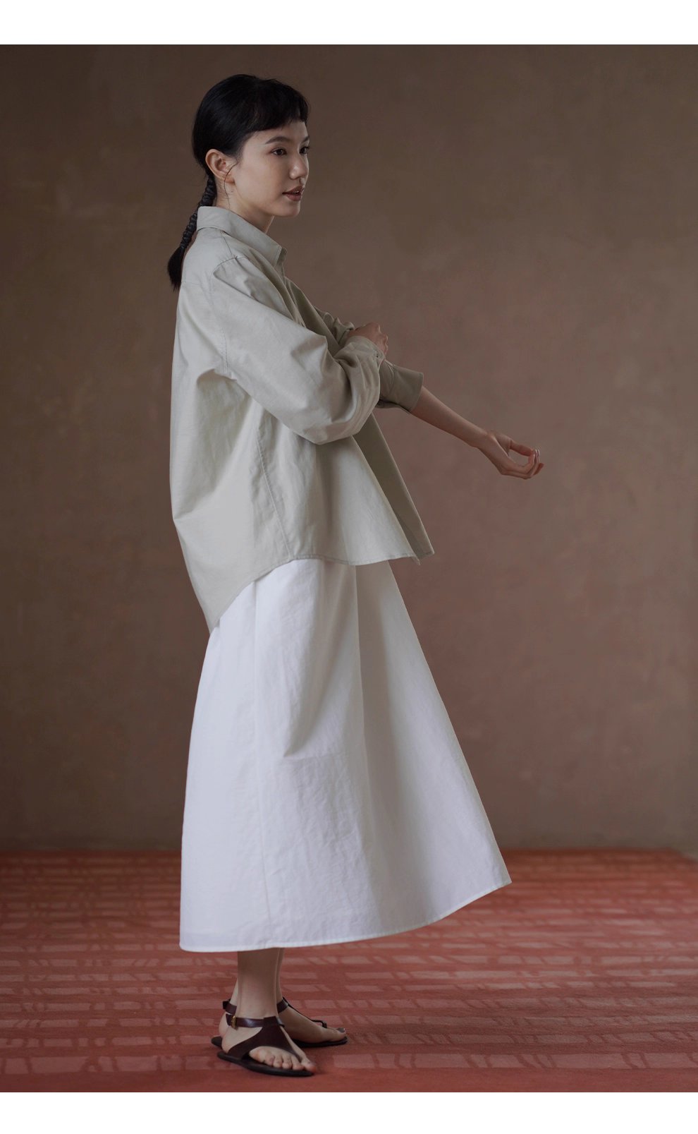 基本款日常襯衫多穿實用型寬鬆通勤顯瘦長袖百搭上衣女