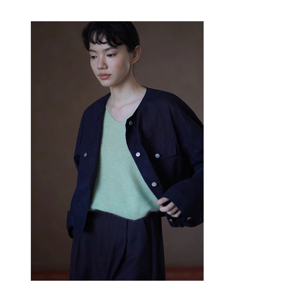 輕工裝挺括透氣苧麻棉寬鬆箱型短長袖顯瘦通勤外套女