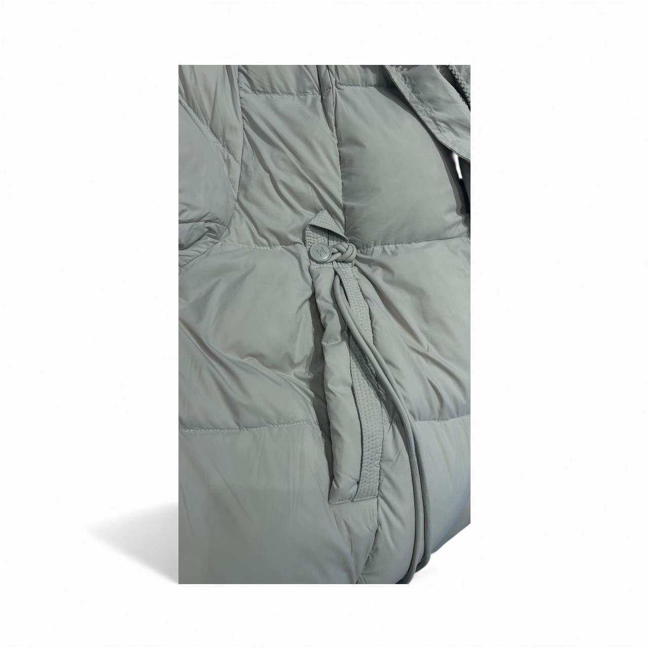 山系少女綿軟感保暖連帽寬鬆0白鴨絨中長羽絨服