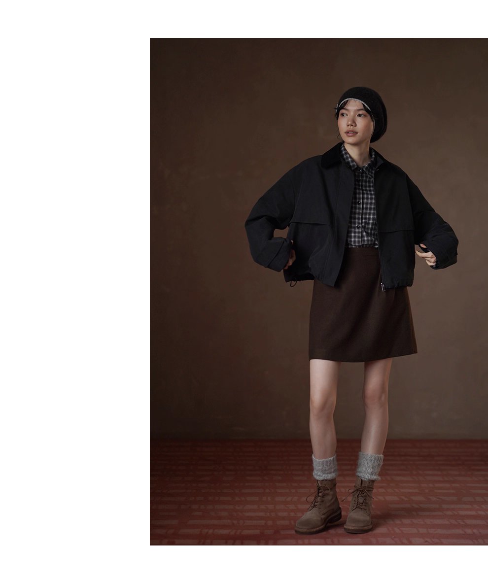 搭配公式含羊毛呢料A字後牛筋鬆緊高腰顯瘦短款半身裙女,搭配公式含羊毛呢料A字後牛筋鬆緊高腰顯瘦短款半身裙女,HBEW2024,搭配公式含羊毛呢料A字後牛筋鬆緊高腰顯瘦短款半身裙女,A字裙型,羊毛混紡