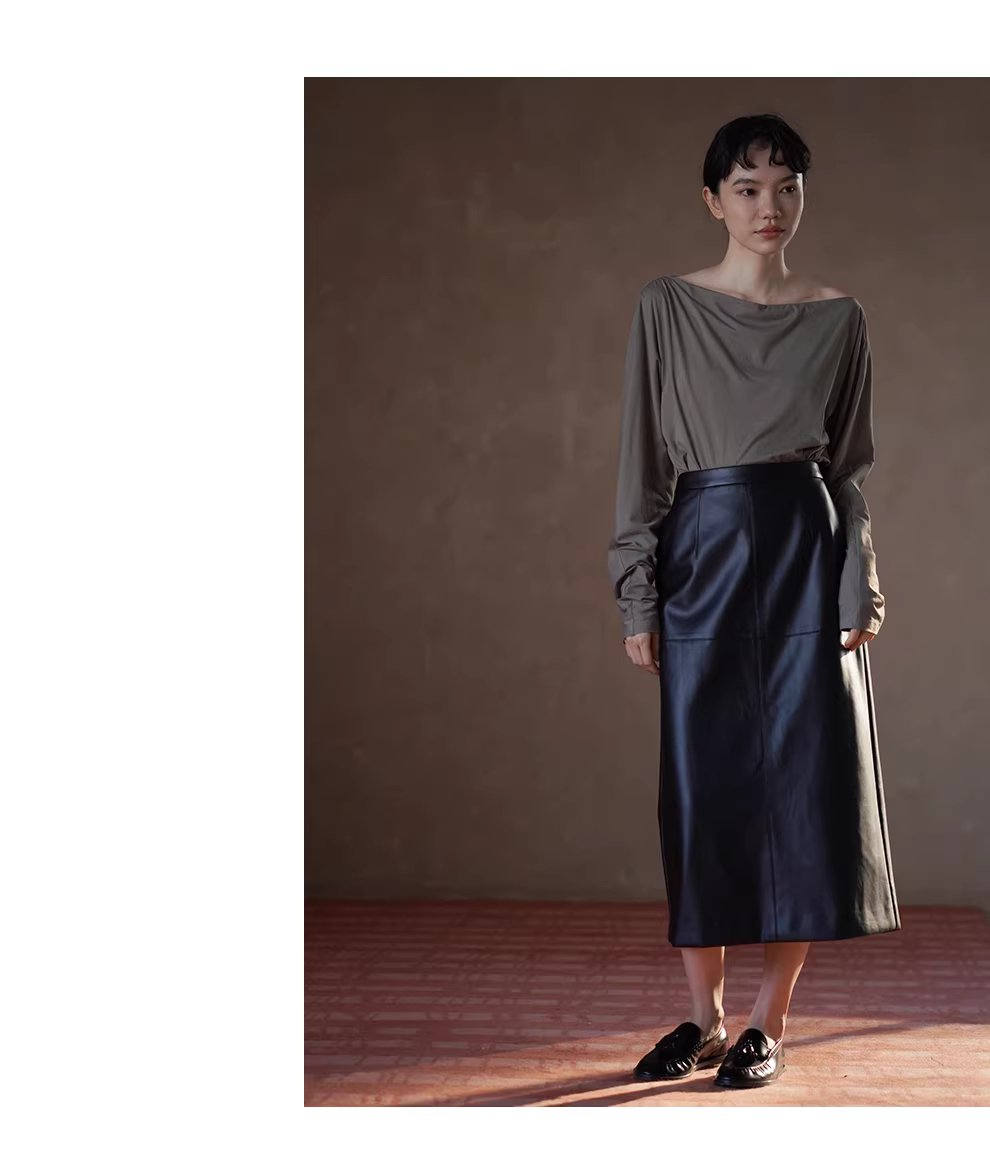 冬日搭配硬通貨質感皮裙高腰直筒顯瘦分割通勤半身裙女,冬日搭配硬通貨質感皮裙高腰直筒顯瘦分割通勤半身裙女,HBEW2027,冬日搭配硬通貨質感皮裙高腰直筒顯瘦分割通勤半身裙女,直筒H型,啞光皮革