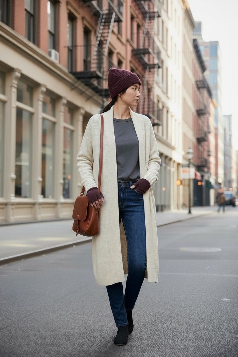 寬鬆慵懶風中長款過膝針織開襟衫,寬鬆慵懶風中長款過膝針織開襟衫,5W165002,寬鬆慵懶風中長款過膝針織開襟衫,簡約質感,直筒H型