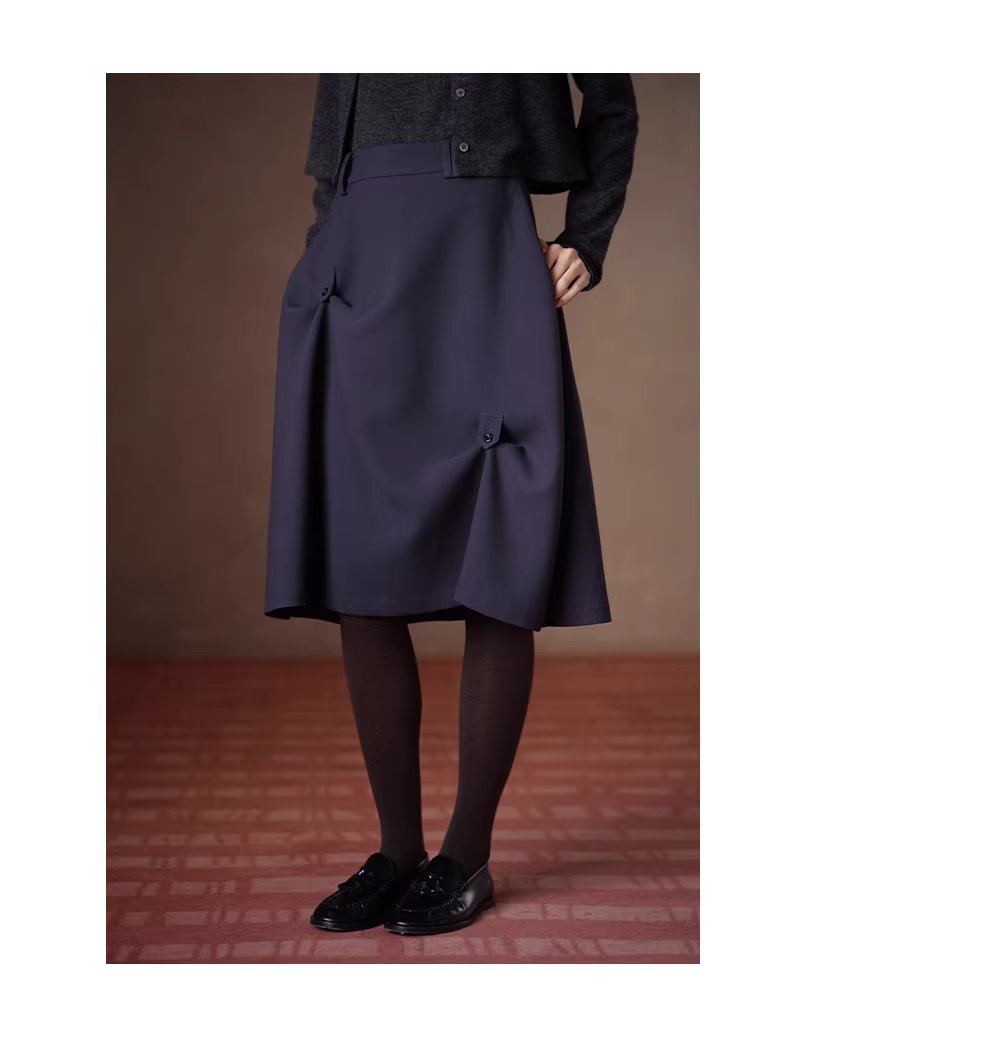 怪誕藝術少女不對稱扣袢扭褶設計高腰顯瘦A字小眾半身裙,怪誕藝術少女不對稱扣袢扭褶設計高腰顯瘦A字小眾半身裙,HBEW2029,怪誕藝術少女不對稱扣袢扭褶設計高腰顯瘦A字小眾半身裙,扣袢設計,A字裙型