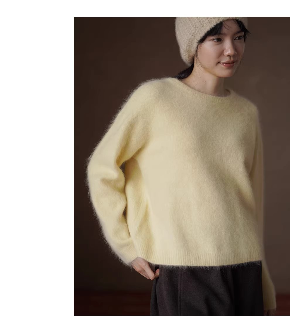 蓬鬆酒心吐司24支敲細浣熊混紡紗線圓領寬鬆絨毛毛衣女,蓬鬆酒心吐司24支敲細浣熊混紡紗線圓領寬鬆絨毛毛衣女,HBEW1137,蓬鬆酒心吐司24支敲細浣熊混紡紗線圓領寬鬆絨毛毛衣女,絨毛毛衣,羅紋縮口