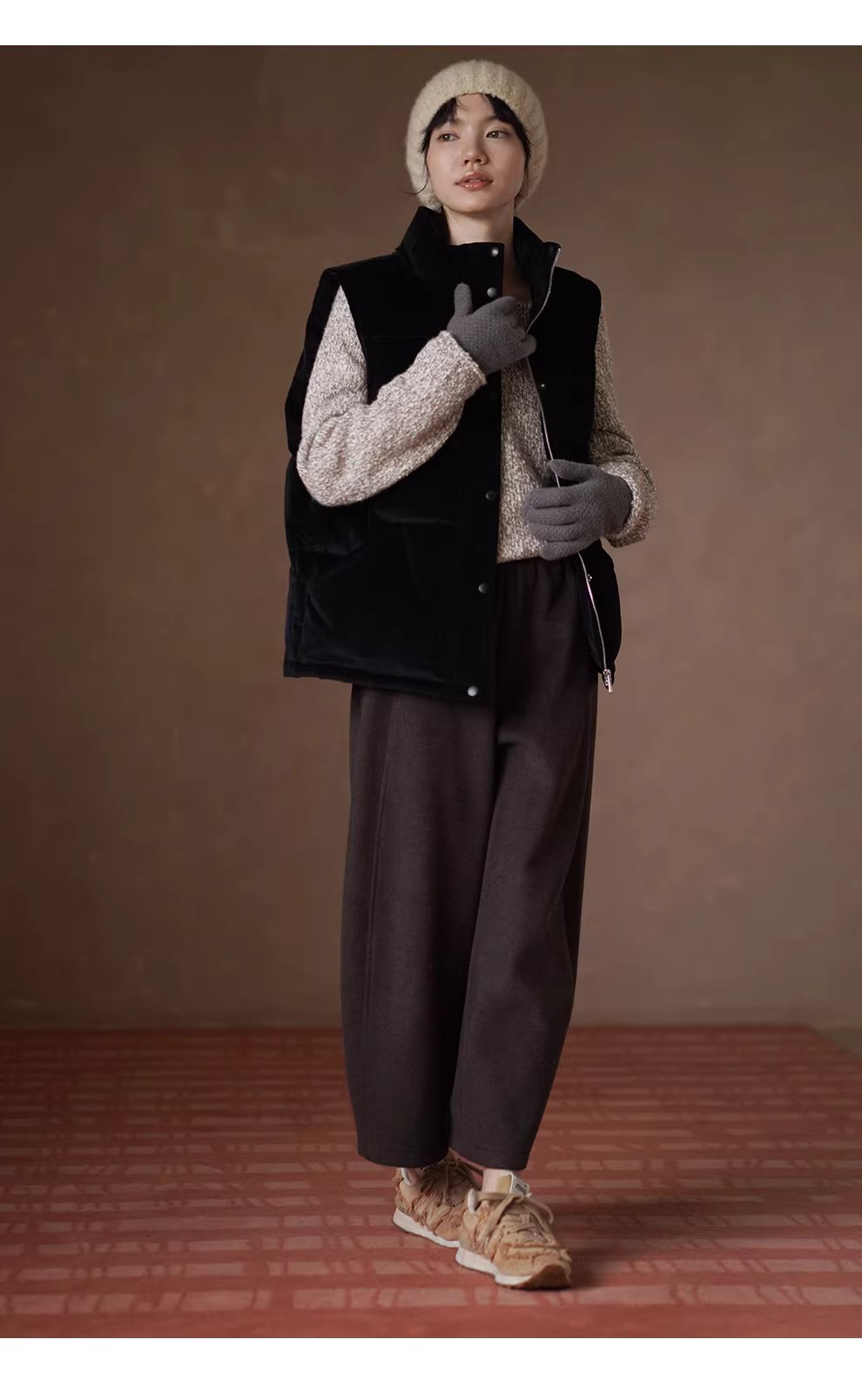 復古香蕉輪廓加厚特舒絨解構斜切分割顯瘦寬鬆毛呢長褲,復古香蕉輪廓加厚特舒絨解構斜切分割顯瘦寬鬆毛呢長褲,HBEW3045,復古香蕉輪廓加厚特舒絨解構斜切分割顯瘦寬鬆毛呢長褲,香蕉褲型,羊毛混紡