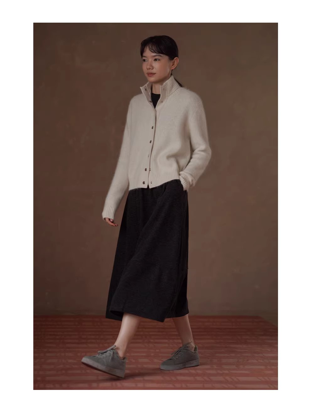 暖冬日常加厚呢料黃金分割剪裁鬆緊高腰顯瘦A字半身裙女,暖冬日常加厚呢料黃金分割剪裁鬆緊高腰顯瘦A字半身裙女,HBEW2033,暖冬日常加厚呢料黃金分割剪裁鬆緊高腰顯瘦A字半身裙女,高腰腿長,毛呢面料