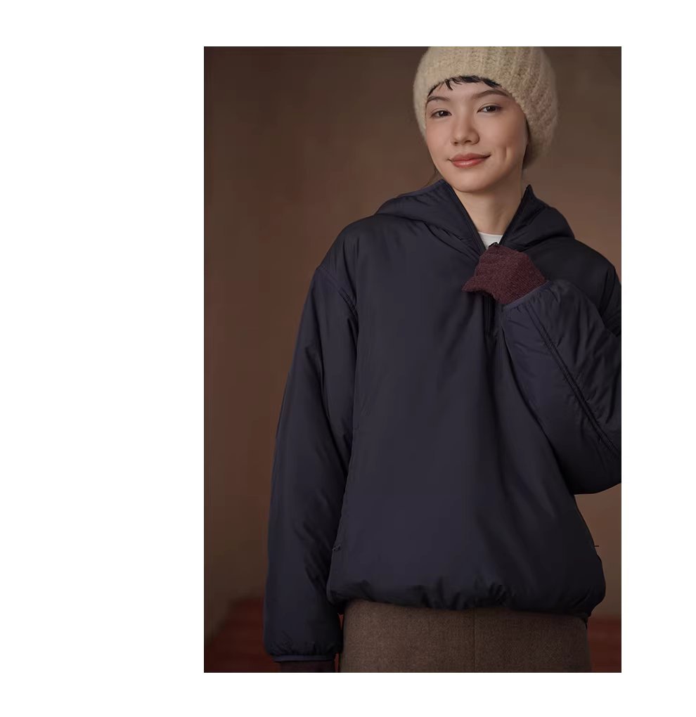 戶外愛好者狂熱一體成型連帽棉衣疊穿寬鬆保暖休閒上衣女,戶外愛好者狂熱一體成型連帽棉衣疊穿寬鬆保暖休閒上衣女,HBEW1183,戶外愛好者狂熱一體成型連帽棉衣疊穿寬鬆保暖休閒上衣女,半開連帽,輕薄舒適