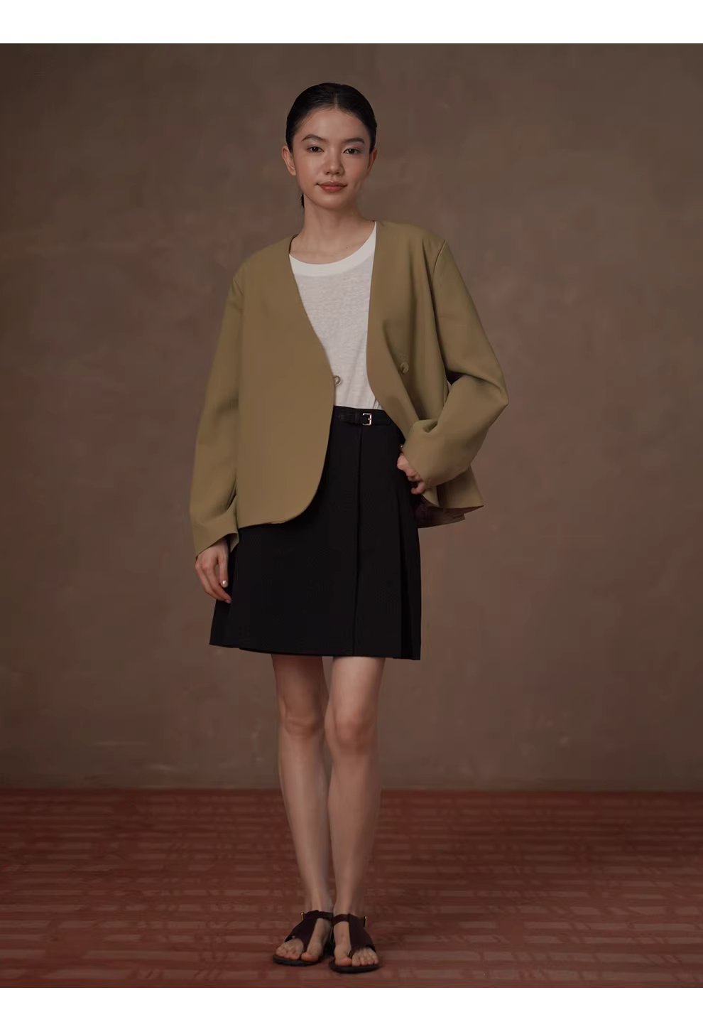 高階雅痞配色西裝ju顯白廓形寬鬆顯瘦不挑人通勤外套女,高階雅痞配色西裝ju顯白廓形寬鬆顯瘦不挑人通勤外套女,HBFS5002,高階雅痞配色西裝ju顯白廓形寬鬆顯瘦不挑人通勤外套女,一粒扣設計,抗皺面料