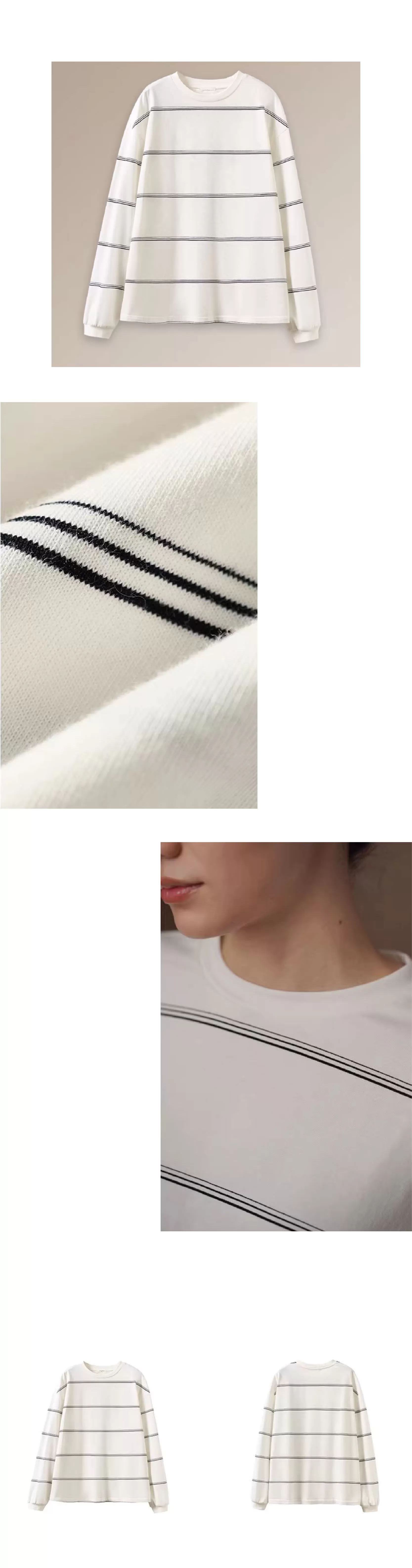 寫生素描鬆弛衛衣慵懶細條紋圓領寬鬆落肩休閒長袖上衣,寫生素描鬆弛衛衣慵懶細條紋圓領寬鬆落肩休閒長袖上衣,HBFS1015,寫生素描鬆弛衛衣慵懶細條紋圓領寬鬆落肩休閒長袖上衣,不易變形,修身實搭