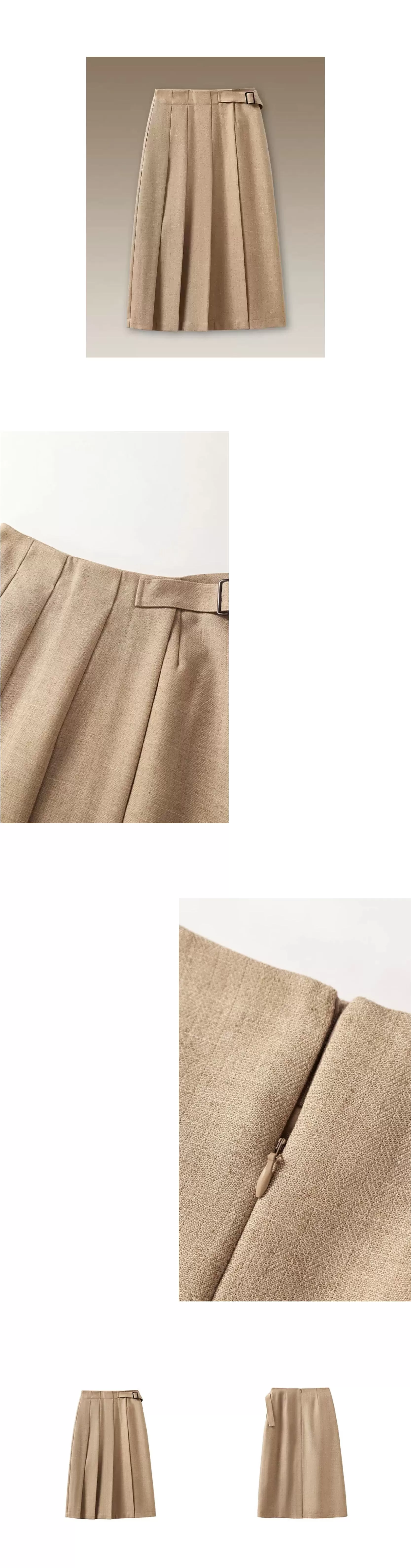 春意濃A字高腰半身裙高支高密挺括立體壓褶顯瘦學院裙,春意濃A字高腰半身裙高支高密挺括立體壓褶顯瘦學院裙,HBFS2007,春意濃A字高腰半身裙高支高密挺括立體壓褶顯瘦學院裙,抗皺耐磨,雅麻紋理