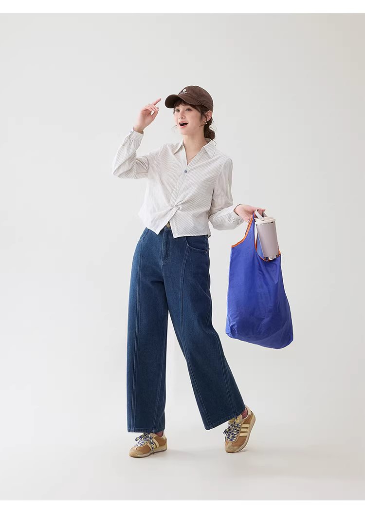 設計感扭結翻v領短襯衫女春季新款小眾條紋上衣,設計感扭結翻v領短襯衫女春季新款小眾條紋上衣,HBFS1034,設計感扭結翻v領短襯衫女春季新款小眾條紋上衣,V領造型,棉麻材質