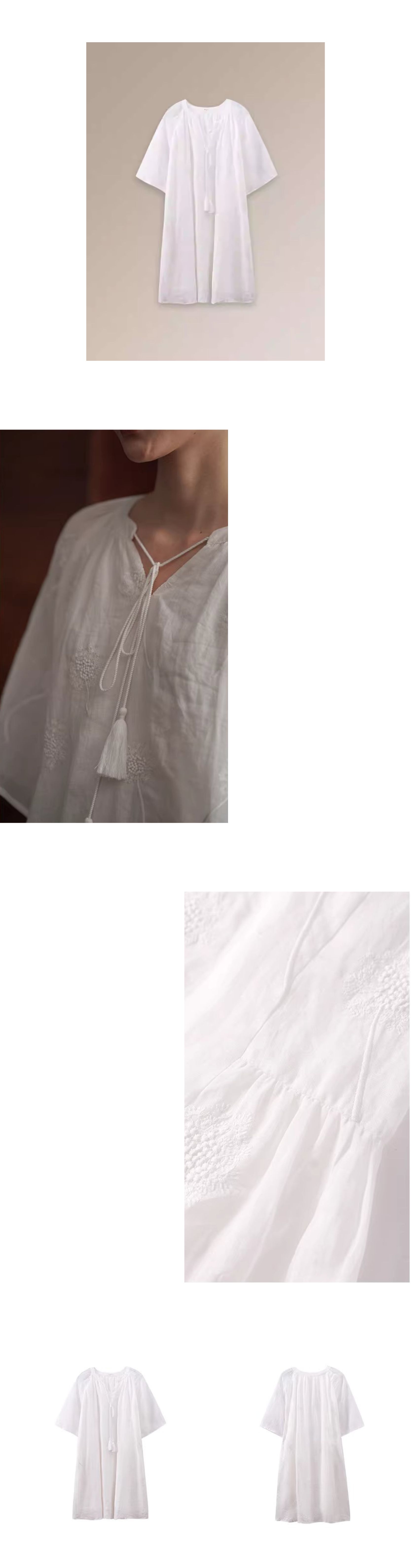 夏日蒲公英訂製全苧麻繡花流蘇繫帶寬鬆度假風洋裝女,夏日蒲公英訂製全苧麻繡花流蘇繫帶寬鬆度假風洋裝女,HBFS7014,夏日蒲公英訂製全苧麻繡花流蘇繫帶寬鬆度假風洋裝女,材質獨特,細膩繡花