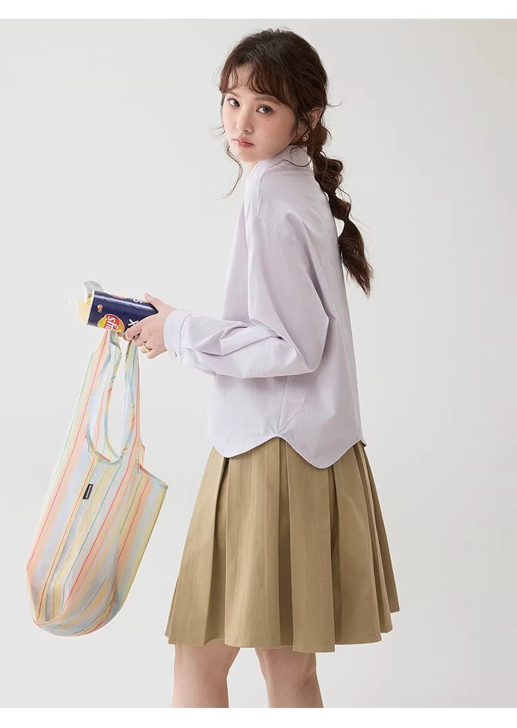 弧形擺娃娃領紫色襯衫女26春季新款減齡長袖上衣,弧形擺娃娃領紫色襯衫女26春季新款減齡長袖上衣,HBFS1046,弧形擺娃娃領紫色襯衫女26春季新款減齡長袖上衣,娃娃領,天絲混棉