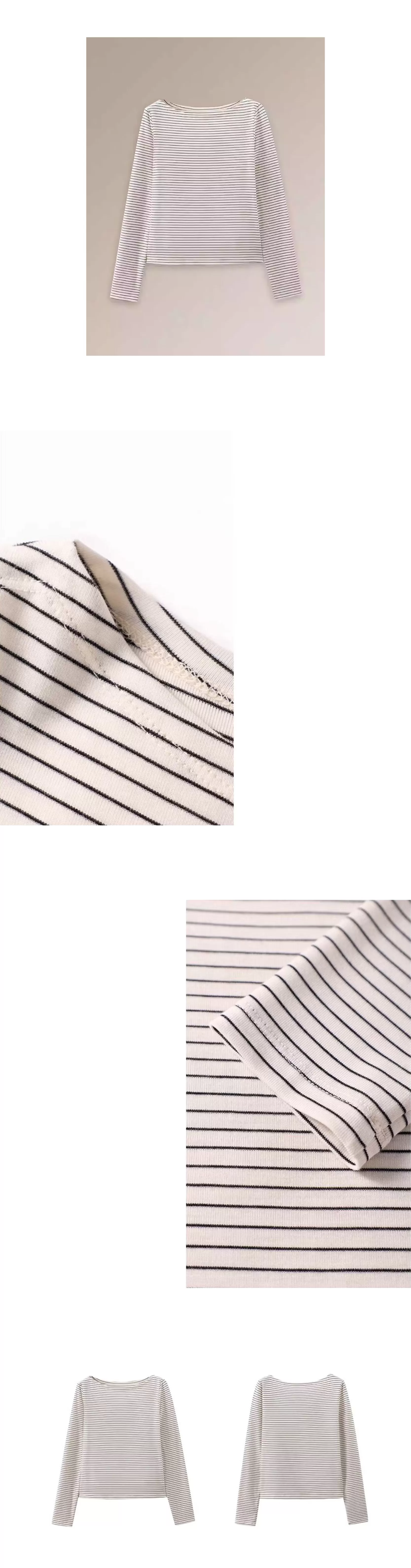 法式經典細條紋上衣氣質一字領正肩顯瘦長袖休閒百搭T恤,上衣,法式經典細條紋上衣氣質一字領正肩顯瘦長袖休閒百搭T恤,HBFS1065,法式經典細條紋上衣氣質一字領正肩顯瘦長袖休閒百搭T恤,彈性透氣