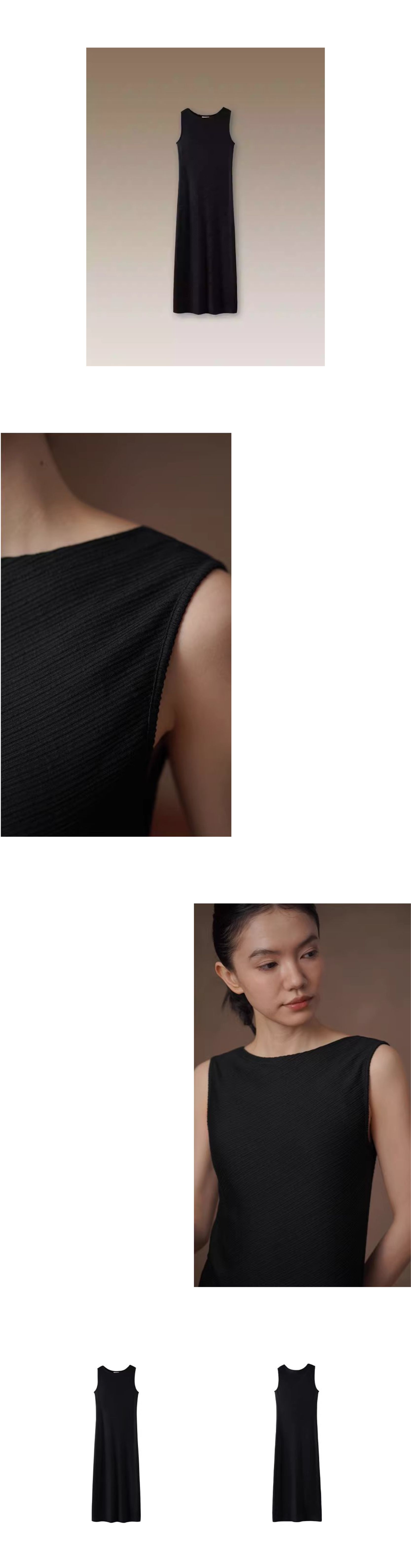 超模氣質洋裝顯瘦斜紋肌理圓領直筒合身無袖小黑裙女,超模氣質洋裝顯瘦斜紋肌理圓領直筒合身無袖小黑裙女,HBFS7026,超模氣質洋裝顯瘦斜紋肌理圓領直筒合身無袖小黑裙女,微彈柔滑,一字領剪裁