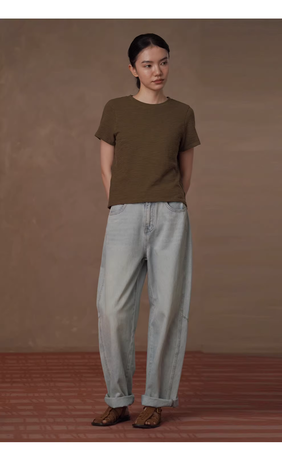 叢林假期基本款圓領T恤顯白彈性透氣合身短袖顯瘦上衣女,叢林假期基本款圓領T恤顯白彈性透氣合身短袖顯瘦上衣女,HBFS1068,叢林假期基本款圓領T恤顯白彈性透氣合身短袖顯瘦上衣女,基本耐穿,透氣彈性