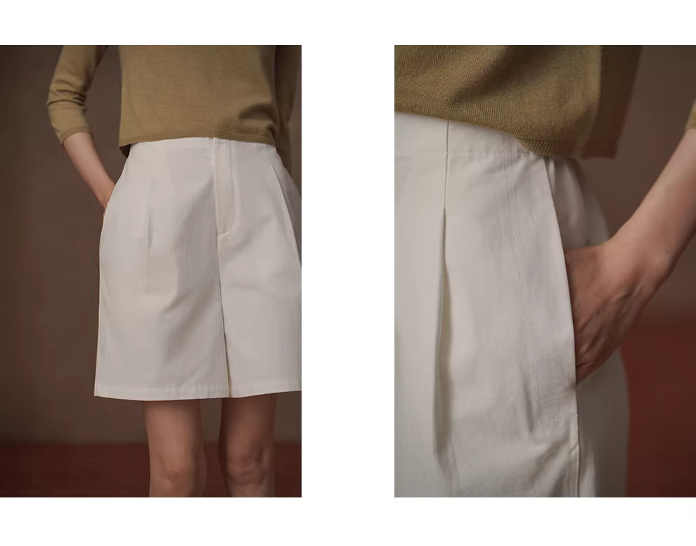 簡約經典實穿基本款短褲挺括100棉高腰顯瘦百搭通勤褲子,簡約經典實穿基本款短褲挺括100棉高腰顯瘦百搭通勤褲子,HBFS3019,簡約經典實穿基本款短褲挺括100棉高腰顯瘦百搭通勤褲子,純棉舒適,高腰寬鬆