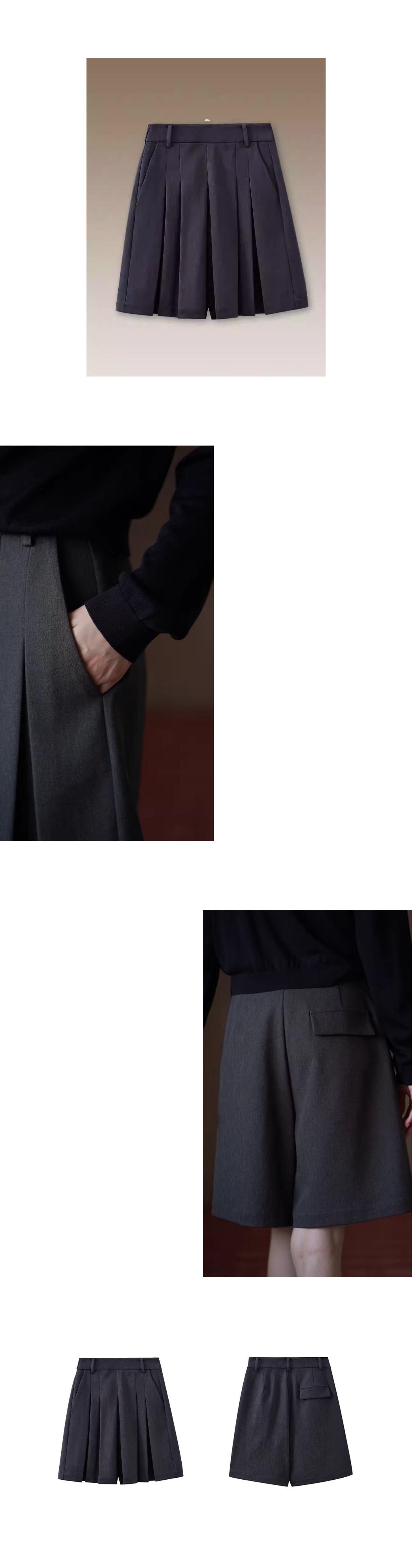 英倫學院氛圍立體百褶A字裙褲顯瘦高腰不挑人西裝短褲女,英倫學院氛圍立體百褶A字裙褲顯瘦高腰不挑人西裝短褲女,HBFS3024,英倫學院氛圍立體百褶A字裙褲顯瘦高腰不挑人西裝短褲女,日常百搭,俐落壓褶