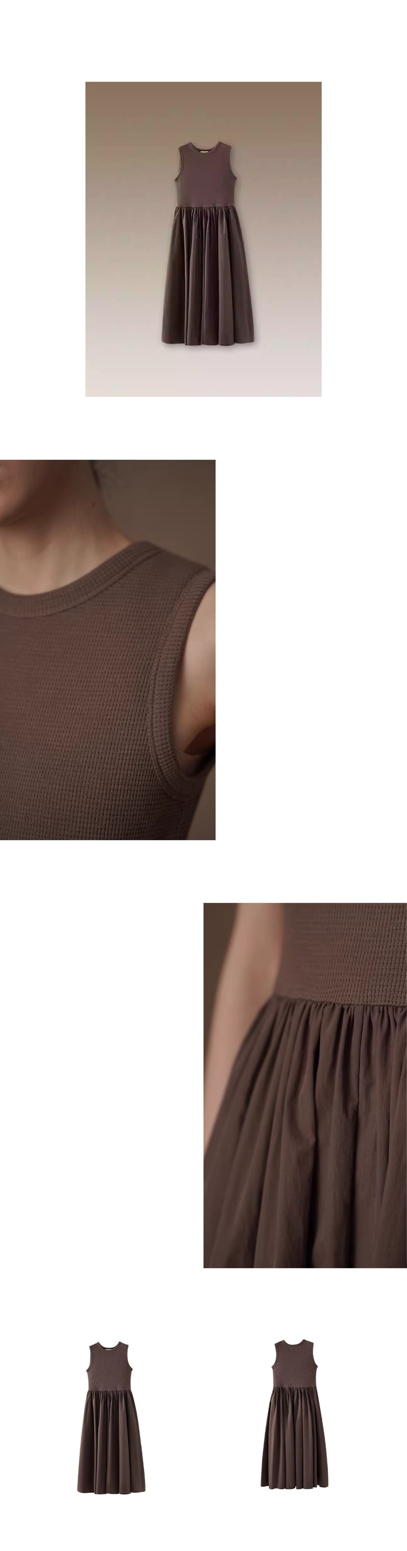 桑莓華夫格拼接高支棉混紡扭褶高腰顯瘦背心蓬蓬連身裙,桑莓華夫格拼接高支棉混紡扭褶高腰顯瘦背心蓬蓬連身裙,HBFS7041,桑莓華夫格拼接高支棉混紡扭褶高腰顯瘦背心蓬蓬連身裙,透氣不悶,高腰傘裙