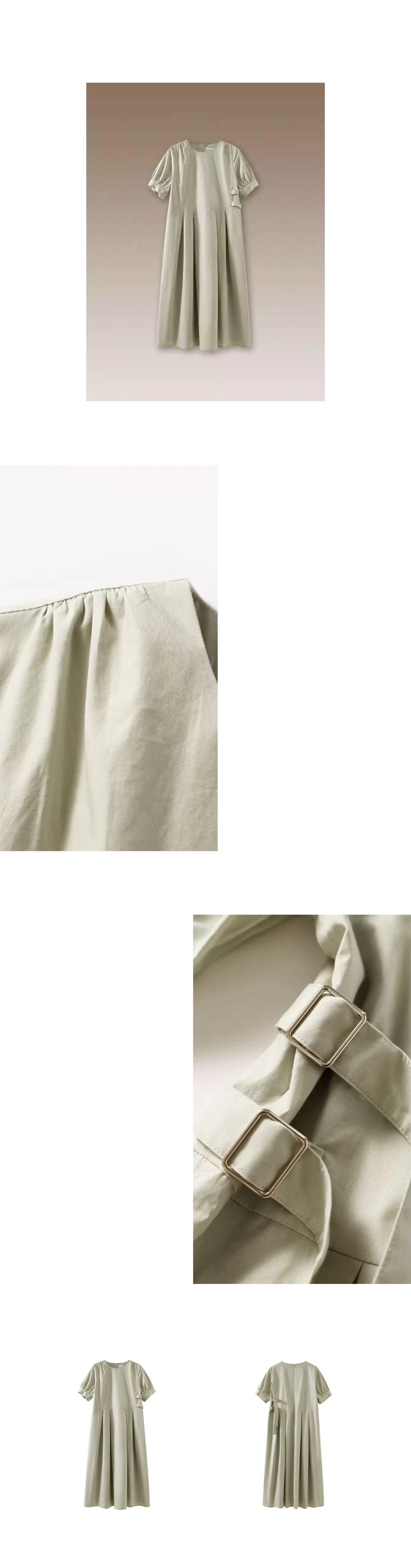 收腰立體壓褶腰袢設計100棉圓領泡泡袖寬鬆顯瘦洋裝女,收腰立體壓褶腰袢設計100棉圓領泡泡袖寬鬆顯瘦洋裝女,HBFS7042,收腰立體壓褶腰袢設計100棉圓領泡泡袖寬鬆顯瘦洋裝女,純棉親膚,版型修飾