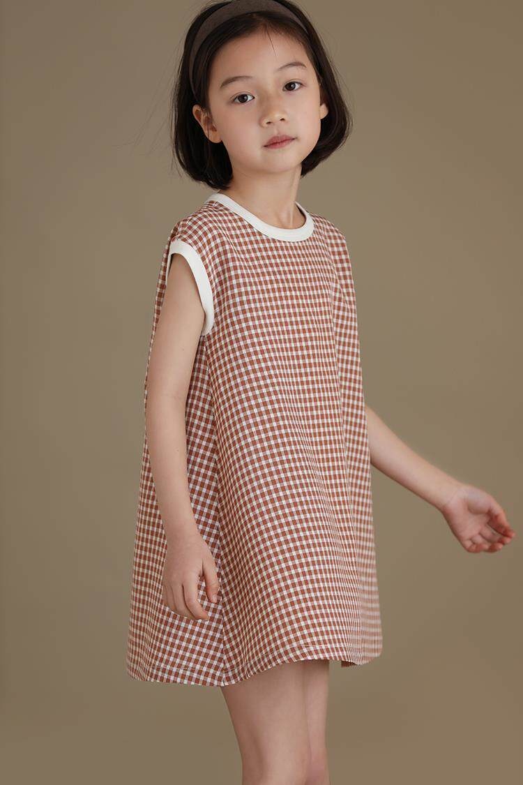 日系撞色領格子無袖背連身裙洋裝,EBBS780601150,日系撞色領格子無袖背連身裙洋裝,優惠專區,➧零碼出清7折,EBBS780601150