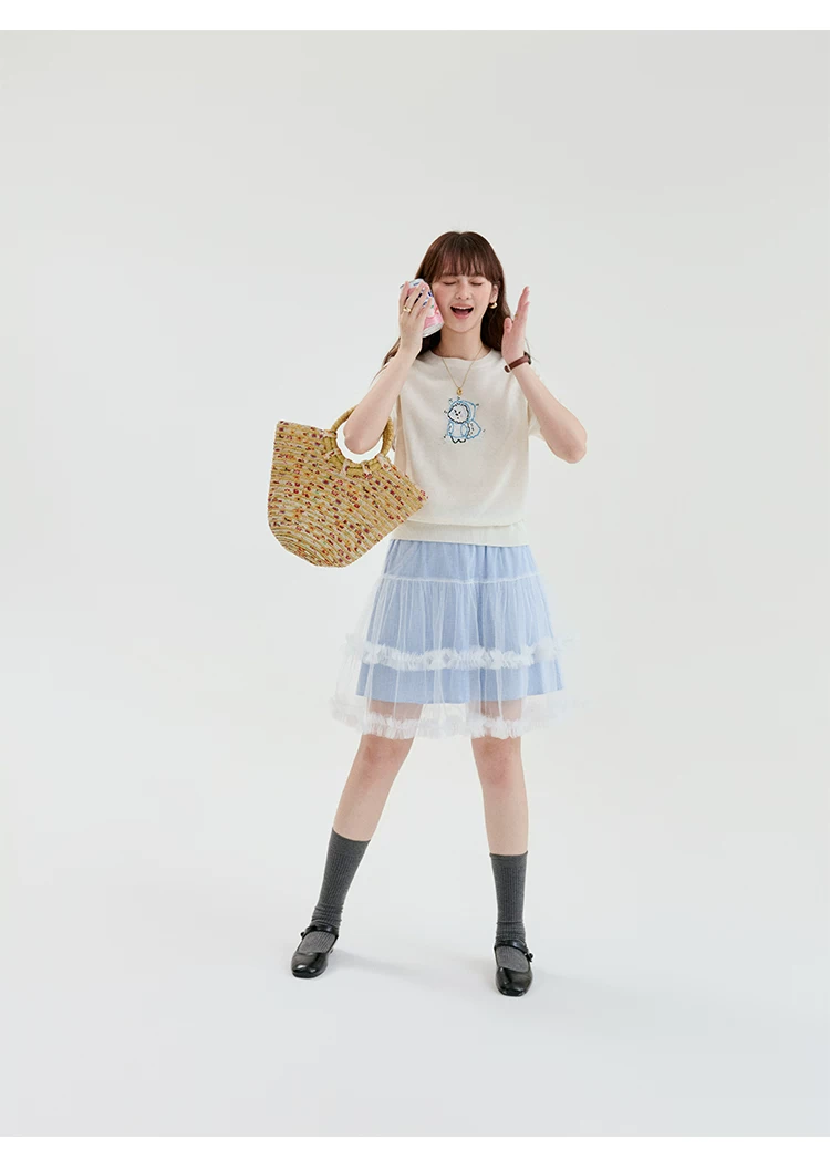 法式純棉木耳邊網紗短裙女夏新款甜美藍格半身裙,法式純棉木耳邊網紗短裙女夏新款甜美藍格半身裙,HBFS2059,法式純棉木耳邊網紗短裙女夏新款甜美藍格半身裙,網紗蓬裙,全棉面料