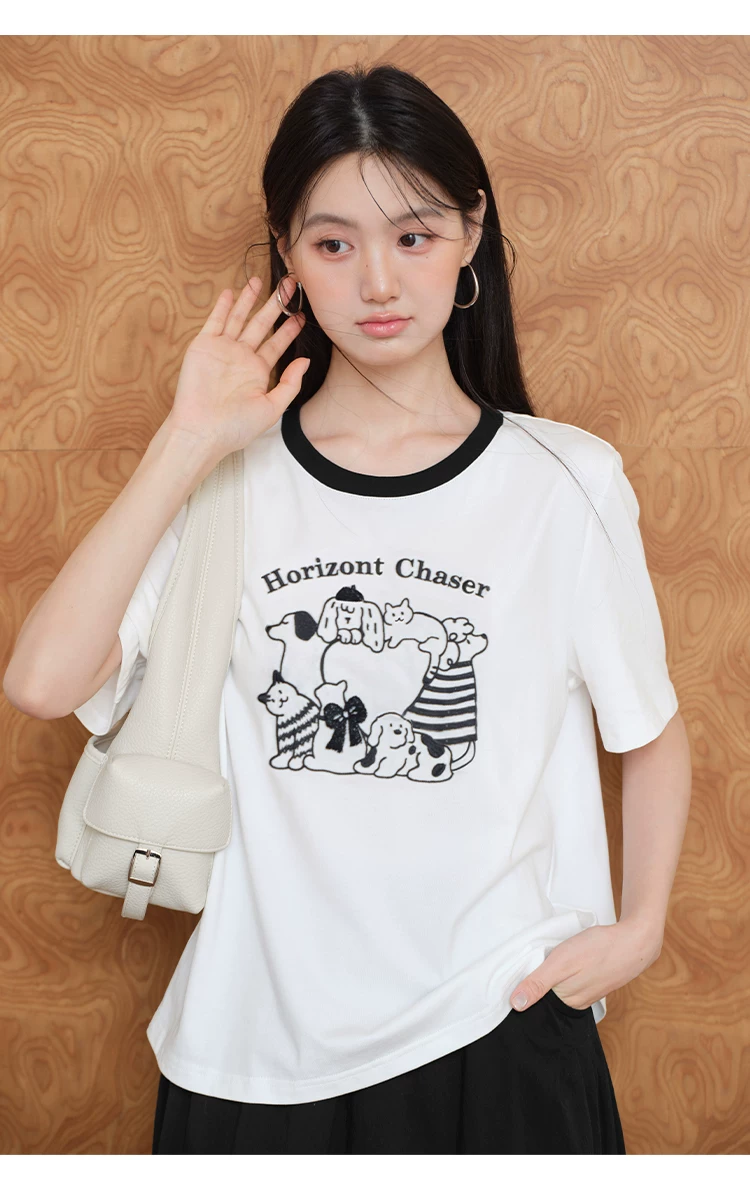大尺碼刺繡短袖動物圖案T恤女夏2026新款微胖巨好看白色上衣,大尺碼刺繡短袖動物圖案T恤女夏2026新款微胖巨好看白色上衣,HBFS1314,大尺碼刺繡短袖動物圖案T恤女夏2026新款微胖巨好看白色上衣,中大尺碼,童趣印花