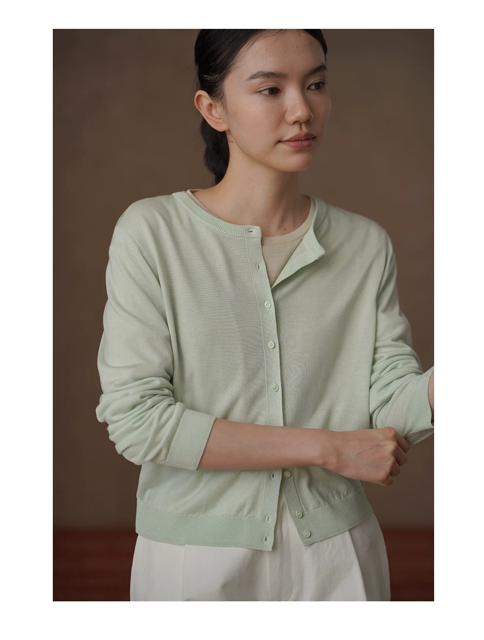 衣櫥必備100萊賽爾冰爽垂感長袖圓領百搭通勤針織開襟衫女,衣櫥B備100萊賽爾冰爽垂感長袖圓領百搭通勤針織開襟衫女,HBFS1358,衣櫥必備100萊賽爾冰爽垂感長袖圓領百搭通勤針織開襟衫女,通勤必備,天絲100%