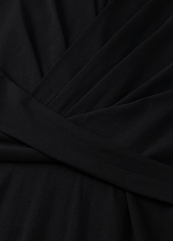 巴黎神女纏繞式彈力收腰好比例顯瘦V領連身裙洋裝,性感,時尚,清新,浪漫,洋裝