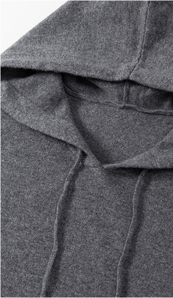 進口超細100%美利奴羊毛連帽寬鬆針織連身裙洋裝