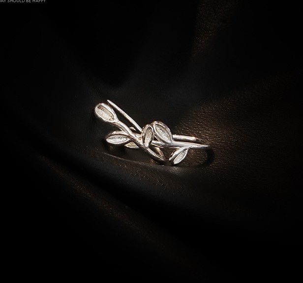 韓國簡約新款925銀小清新樹葉耳環