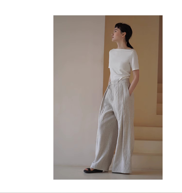 平衡通勤感舒適長期主義高智基礎款一字領T卹顯瘦上衣女