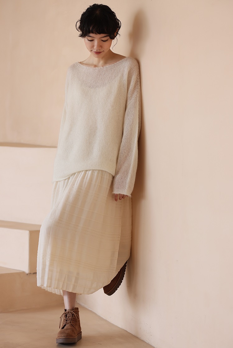 超細馬海毛羊毛寬鬆鏤空感氛圍感仙女針織毛衣上衣