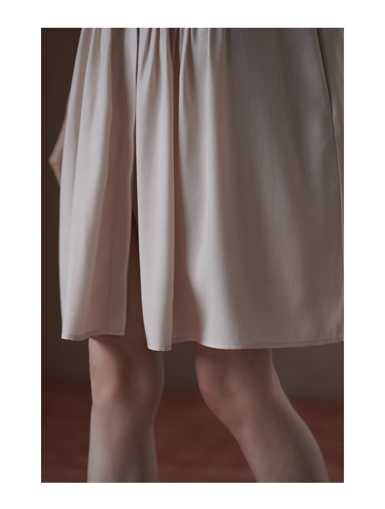 瓔珞粉紅少女重工塔克線洋裝飄逸寬鬆顯瘦小個子