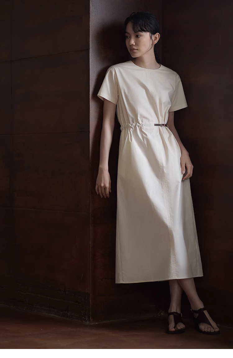 心選氛圍洋裝水洗100棉拼接腰帶設計短袖寬鬆顯瘦裙子,心選氛圍洋裝水洗100棉拼接腰帶設計短袖寬鬆顯瘦裙子,HBES7201,心選氛圍洋裝水洗100棉拼接腰帶設計短袖寬鬆顯瘦裙子,簡約大方,腰帶設計