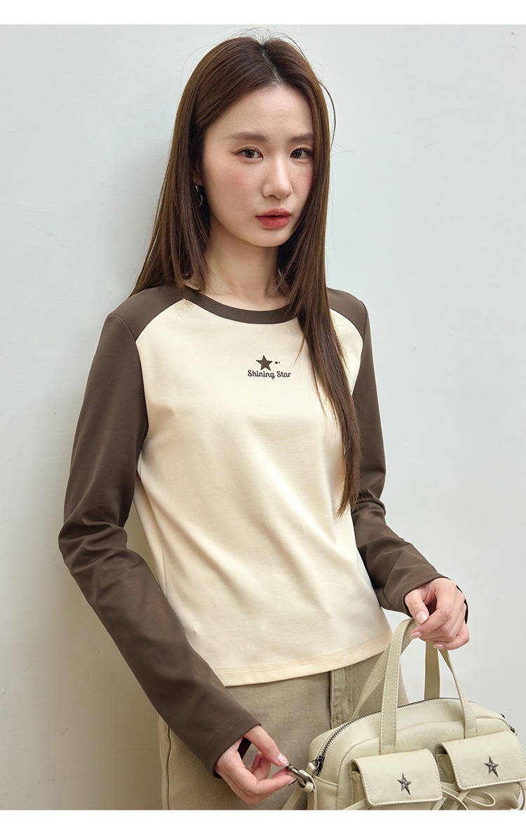 大尺碼胖mm正肩長袖T恤女2025新款秋季打底衫圓領上衣