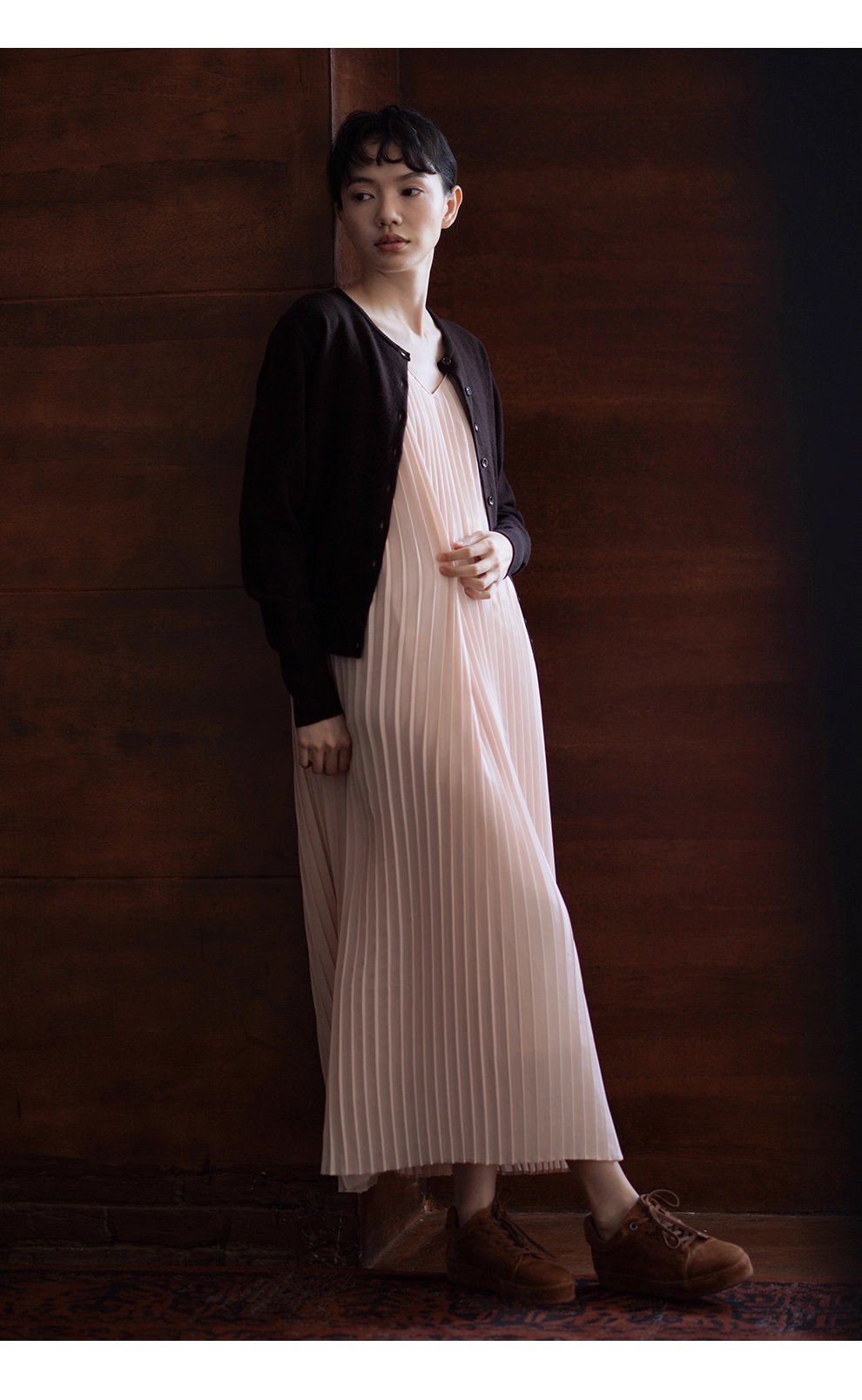 超細美奴羊毛蓬鬆軟糯圓領針織外套寬鬆通勤顯瘦開衫