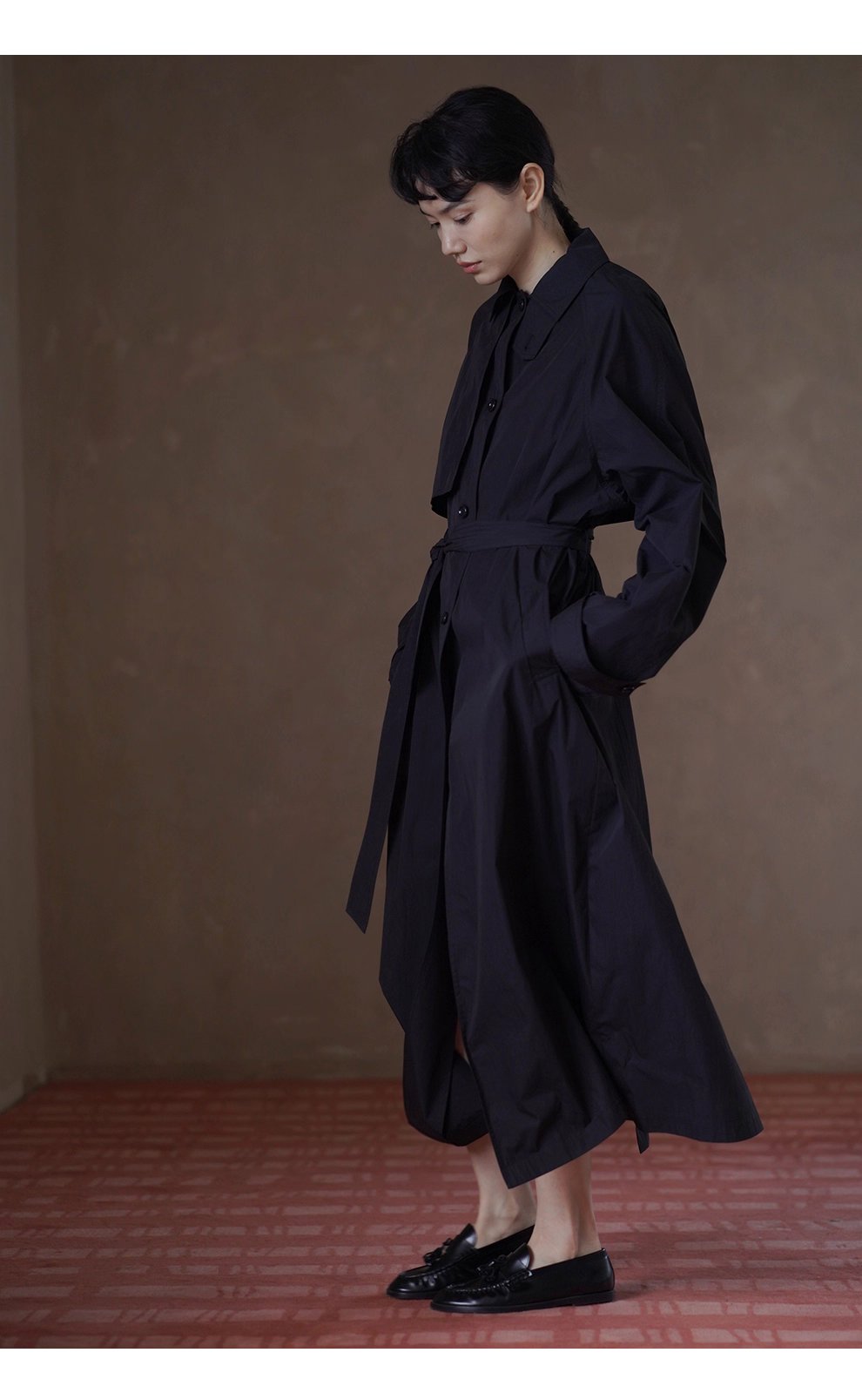 秋日安全感風衣經典基本款寬鬆顯瘦長款通勤簡約外套女