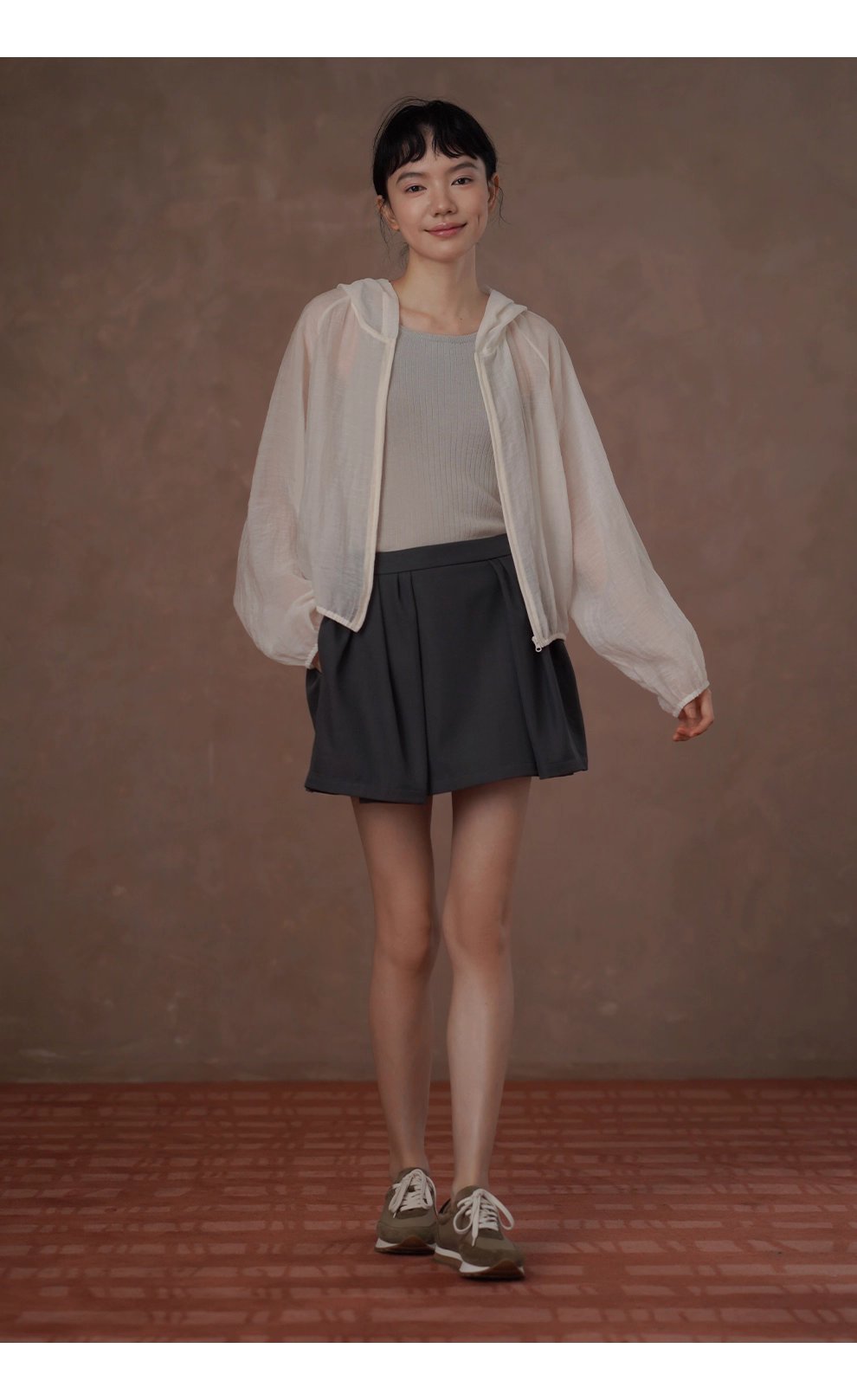 泡沫海洋肌理外套薄款透氣連帽長袖顯瘦休閒寬鬆上衣