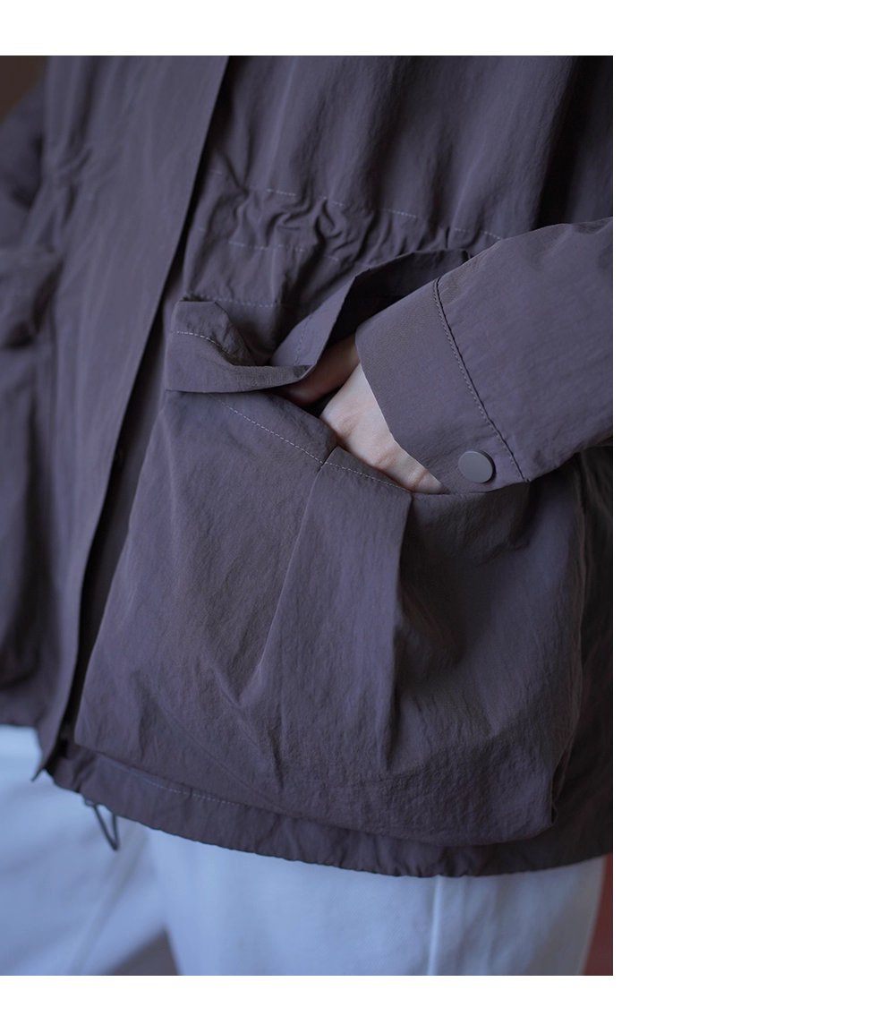 假期健行立體口袋設計抽繩收腰連帽寬鬆顯瘦沖風外套女