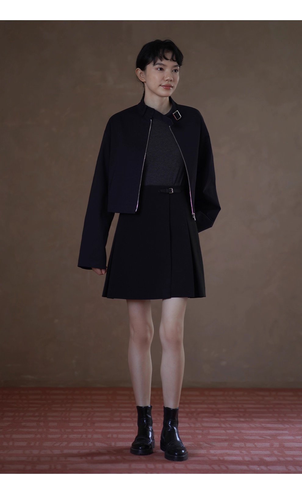 簡約仙品內搭羊毛混紡輕薄合身柔軟親膚圓領針織上衣女