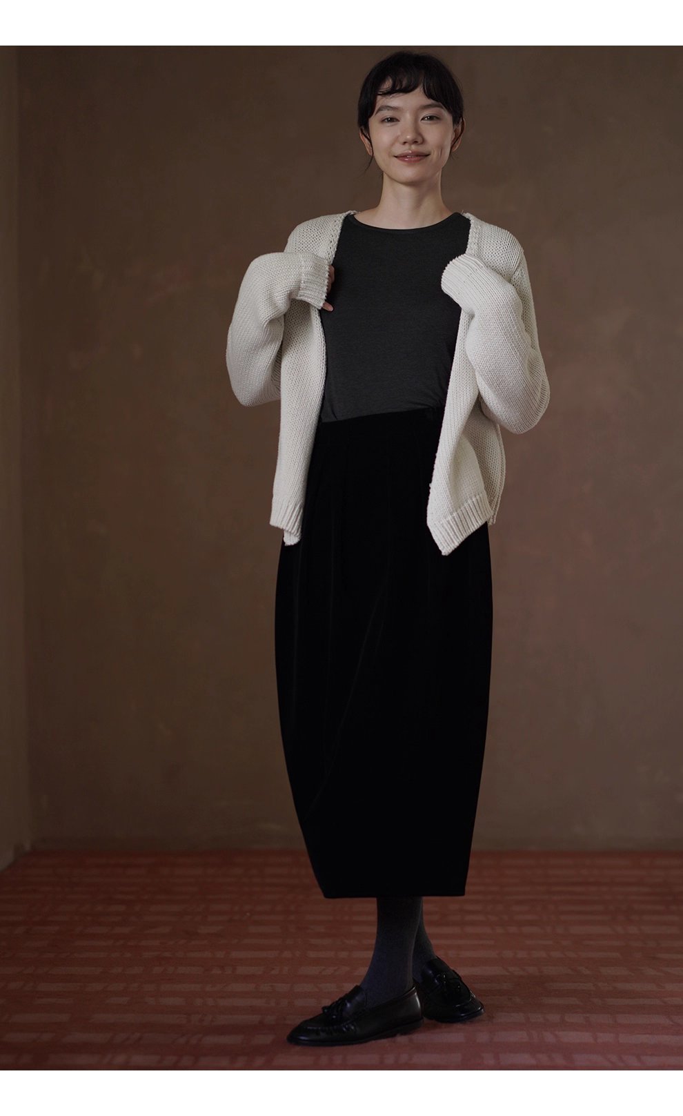 柔軟重工100棉粗棒針編織少女外套慵懶v領顯瘦毛衣開襟衫