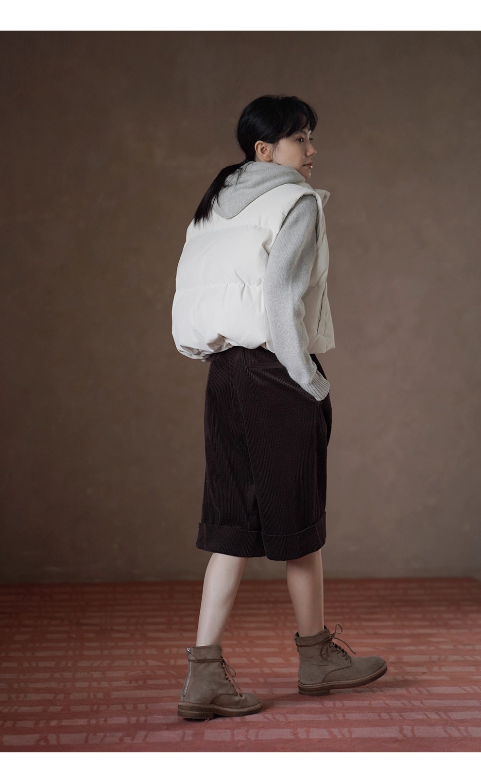 淡人配色毛衣溫暖100羊毛寬鬆連帽疊穿休閒顯瘦針織女